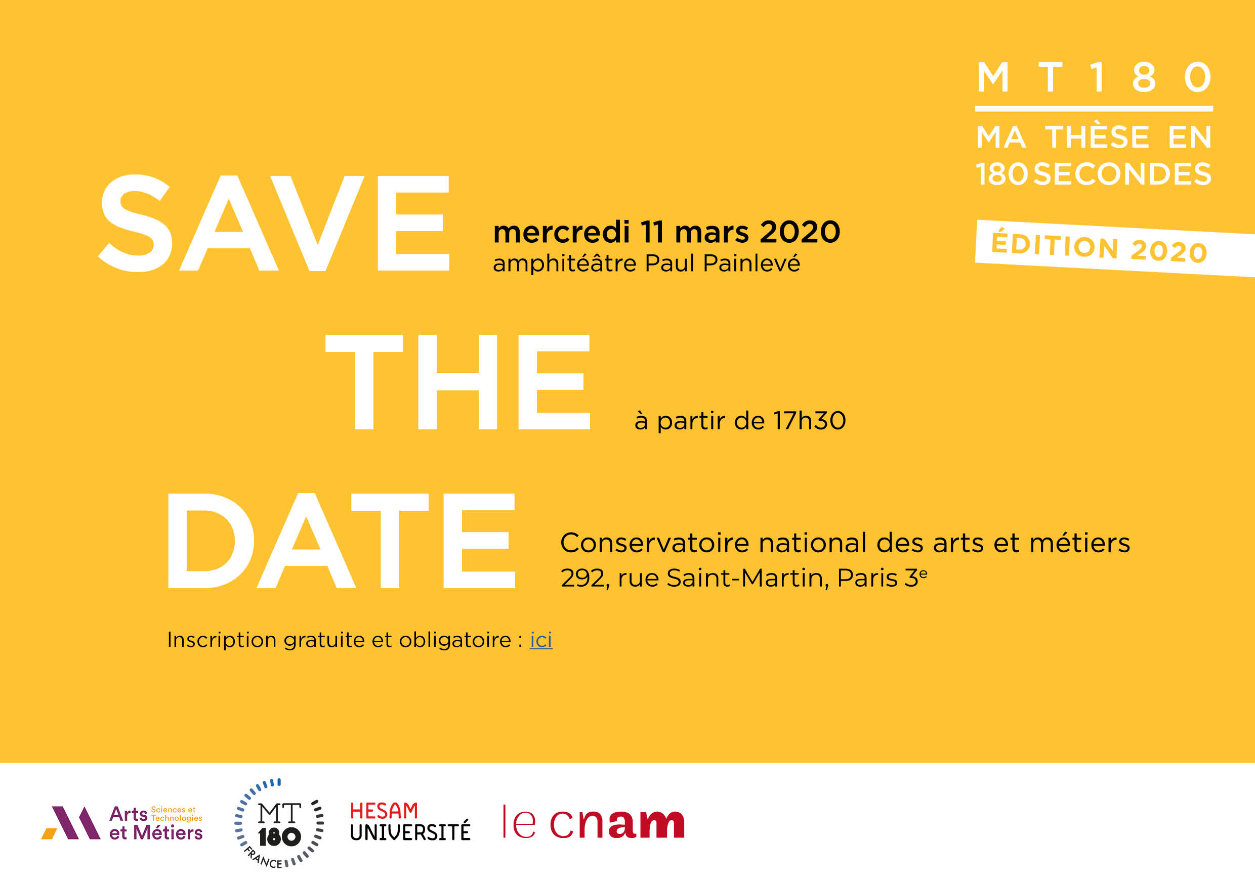SAVE THE DATE MT180